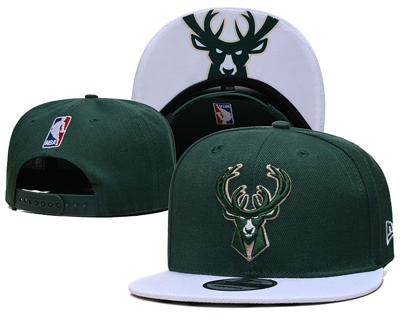 2022 NBA Milwaukee Bucks Hat TX 3221->->Sports Caps